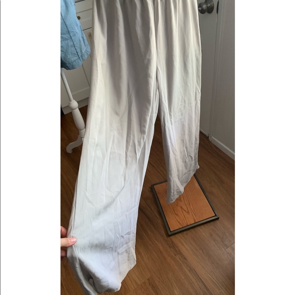 Eileen Fisher Gray Straight Leg Silk pants - Picture 4 of 6